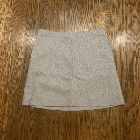 Aritzia Light Gray Wool Midi skirt - Picture 1 of 6